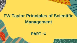 Taylors scientific principles of managementbcom  mcom ugc net [upl. by Aldora143]