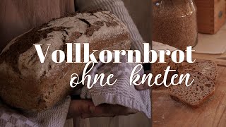 Brot ohne Kneten Saftiges Vollkornbrot mit selbst gemahlenem Mehl aus der Komo Fidibus Classic [upl. by Alliuqahs]