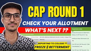 MHT CET Pharmacy  Whats after Allotment  Freeze or Betterment  Complete Process  PCB CAP ROUND [upl. by Nilved]