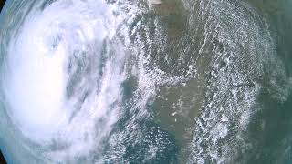 Cyclone Biparjoy filmed from space in 4K  Satellite Video  Storms From Space [upl. by Netsirt394]