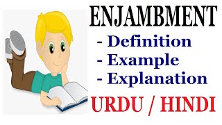 What is Enjambment Literary Device Explain in Hindi  Urdu [upl. by Aihcsrop]