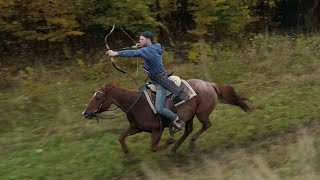 HORSEBACK ARCHERY in Czech Republic [upl. by Boyer656]