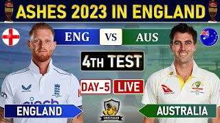 AUSTRALIA vs ENGLAND 4th TEST MATCH LIVE SCORES amp COMMENTARY AUS VS ENG DAY 5 LIVE  THE ASHES [upl. by Ced230]