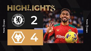 CUNHA HATTRICK Chelsea 24 Wolves  Highlights [upl. by Llerat693]