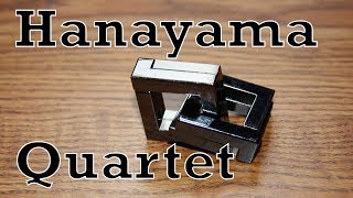 Hanayama Quartet Easy to Follow Full Solution [upl. by Tehcac399]