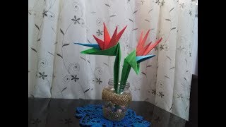 DIY Paper Crafts  Origami  How to Make Origami Bird of Paradise flowers  Tutorial [upl. by Okoy357]