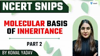 NCERT Snips Molecular Basis of Inheritance  Part 2  Unacademy NEET  Komal Yadav [upl. by Diarmit]