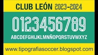 Tipografía Club Leon 2324 FREE DOWNLOAD [upl. by Athalee384]