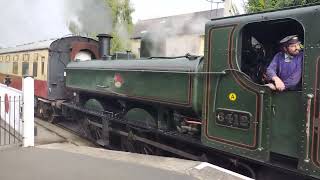 Steam arrival at Staverton  South Devon railway 2024 [upl. by Ecirehs]