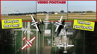 Video Footage  ATC Audio on Diamond DA42 Accident at Oshkosh [upl. by Aytida]