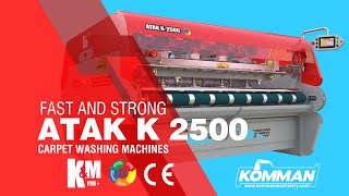 Automatic Carpet Rug Washing Machine Komman Atak K 2500 Cyprus [upl. by Kaete]