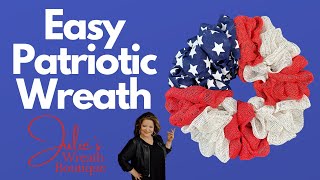 How to Create a Simple Patriotic Wreath  Effortless and Stunning Easy Patriotic Wreath Tutorial [upl. by Hughett]