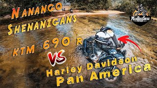 Harley Pan America Vs KTM 690 Enduro Bath time for the Harley [upl. by Annamaria]