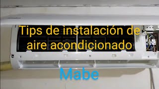 Tips de instalación de aire acondicionado Mabe [upl. by Trixi]