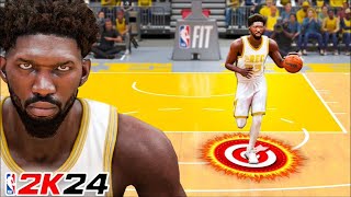 THE MOST DOMINANT CENTER BUILD IN NBA 2K24 THE BEST 2 WAY BIG MAN BUILD JOEL EMBIID CLONE [upl. by Farkas]