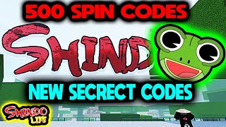 500 SPINS 8 SHINDO LIFE SPIN CODES AND 1 SECRECT CODE FREE UPDATE CODES RellGames [upl. by Suivatna396]