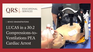 LUCAS in a 302 CompressionstoVentilations PEA Cardiac Arrest  QRS Educational Services [upl. by Adine]