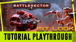 WarHammer 40000 Battlesector Tutorial Play Through [upl. by Ansev45]