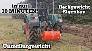 Heckgewicht Eigenbau  in 30 MINUTEN  Tutorial  Unterflurgewicht  selber bauen  Kleintraktor [upl. by Novel]