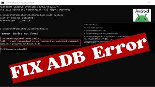 How to Fix adb Commands Errors  Fix adb device list doesnt show phone etc [upl. by Short]