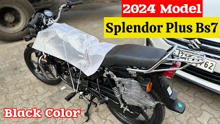 2024 Model Hero Splendor Plus Black Color Review  On Road Price  hero splendor plus  hero bike [upl. by Aleras303]