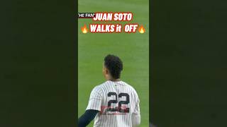 JUAN SOTO FIRST WALK OFF with Yankees Team 🔥 shorts mlb baseball [upl. by Stephana]