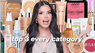 Top 3 favorites in EVERY makeup category DrugstoreAffordable Makeup Edition [upl. by Adiaj292]