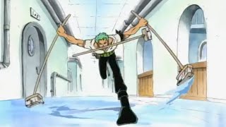 One Piece Funny Moment  Roronoa Zoro uses Three Mop Style Eng Sub 1080HD [upl. by Whiney]