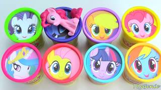 My Little Pony Play Doh Surprises MLP Twilight Sparkle Princess Celestia Pinkie Pie [upl. by Tad]