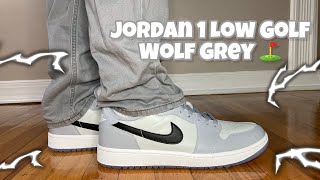 Jordan 1 Low Golf Wolf Grey Review amp On Feet BEST GOLF SHOE [upl. by Ehttam699]