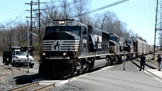 Heavy Port Reading Secondary Action Railfanning Middlesex  Port Reading NJ Apr 21 2018 [upl. by Nnitsuj]