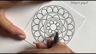 Simple Mandala Drawing  Mandala Art [upl. by Reniti]