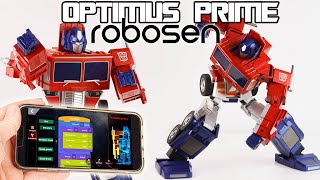 ROBOSEN FLAGSHIP OPTIMUS PRIME Programmation du TRANSFORMERS et controle par lapplication [upl. by Akeber]