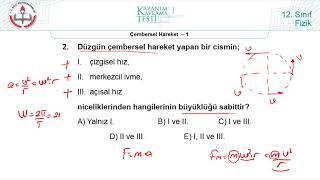 12Sınıf MEB Fizik Kazanım Kavrama Testi1 TEST GÜNCELLENDİ Linki açıklamada [upl. by Eserrehs626]