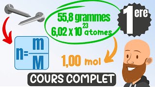 Outils de description dun système chimique quantité de matière  cours de 1ere de physique [upl. by Rosol]