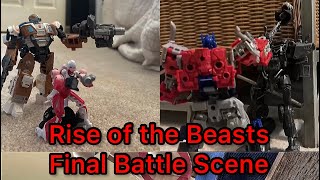 Transformers Stop Motion Rise of the Beasts Final Battle Scene [upl. by Hamon]