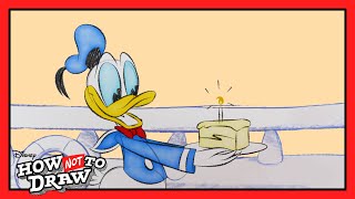 Donald Duck Cartoon Comes to Life 🖊️  Donald Duck  How NOT to Draw  disneychannel [upl. by Quita759]