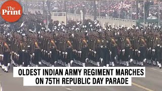 Madras Regiment oldest Indian Army regiment marches down Kartavya Path on 75th Republic Day parade [upl. by Bowrah]