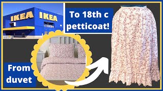 How to Make an Easy 18th Century Petticoat out of an Ikea Duvet [upl. by Cliff]