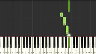 The Irish Wedding Song Ian Betteridge Easy Piano Tutorial Synthesia Right Hand Only [upl. by Atinehs]