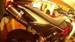 Aprilia Dorsoduro 750 Roads Italia Cans Baffles out [upl. by Arded289]