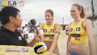 Mila Beach Report mit LaboureurSude Deutsches Beachvolleyball Finale 2013 [upl. by Kessiah815]