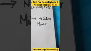 Test For Benzaldehyde amp Acetophenone🙋🙋🙋neet shorts organicchemistry iit [upl. by Ennoryt]