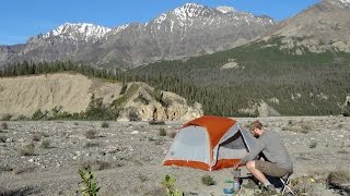 Kluane NP River Crossing amp Grizzly Bear Encounter [upl. by Jaddan]