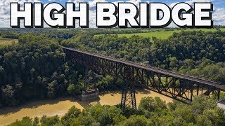 Aerial drone shots of the High Bridge in Wilmore KY [upl. by Edahs]