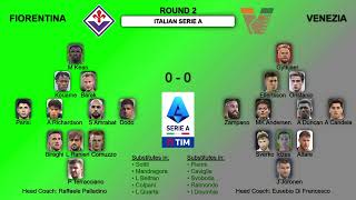 Italian Serie A Games Formations and Statistics Round 2 [upl. by Calysta]