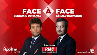 Linterview politique intégrale de Gérald Darmanin sur RMC [upl. by Lanaj]