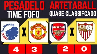 DERROTA DO MAN UNITED NA DINAMARCA E O ARSENAL TRITURA O SEVILLA EM CASA [upl. by Hallock820]