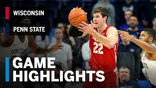 Highlights Wisconsin at Penn State  Big Ten Basketball [upl. by Paz]