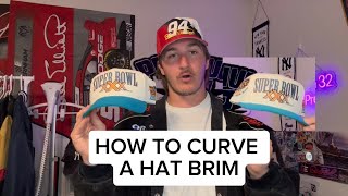 How to curve a hat brim Vintage snapbacks and fitted hats [upl. by Alimhaj716]